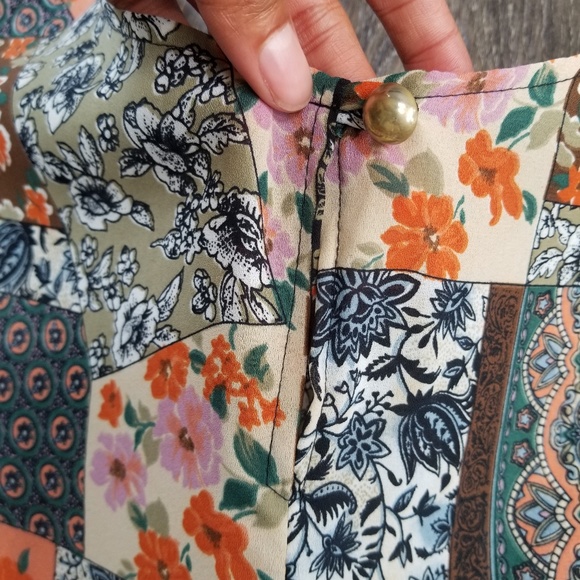 Vintage dress floral patch patterned medium - Picture 7 of 8